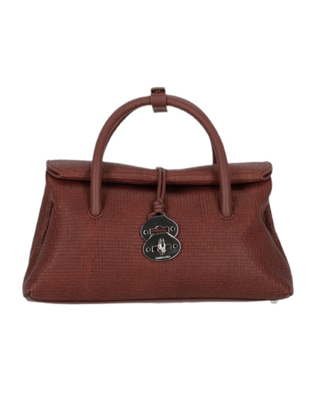 Zanellato Brown Small Top Handle Bag