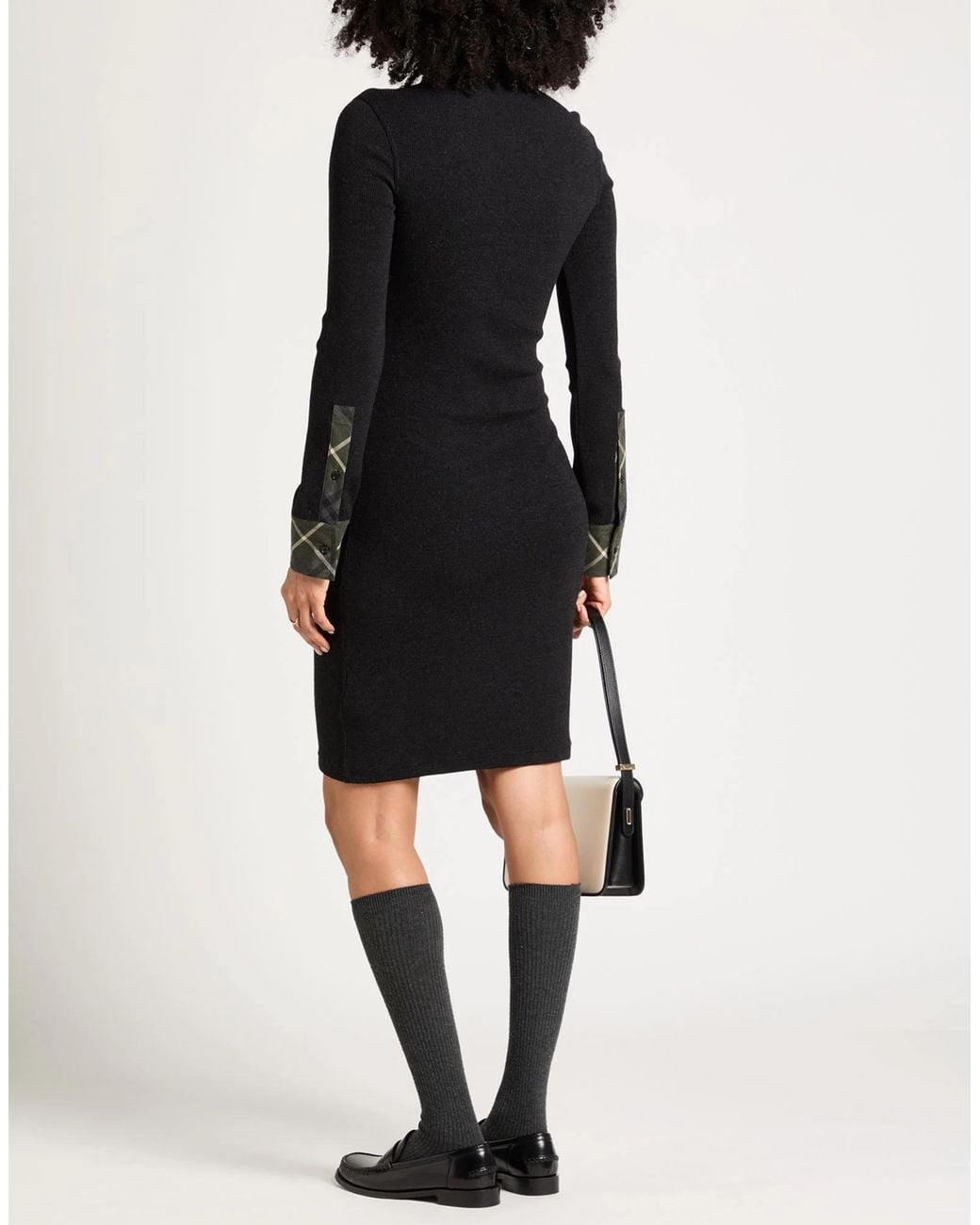 Burberry Black Two-Tone Knit Dress
