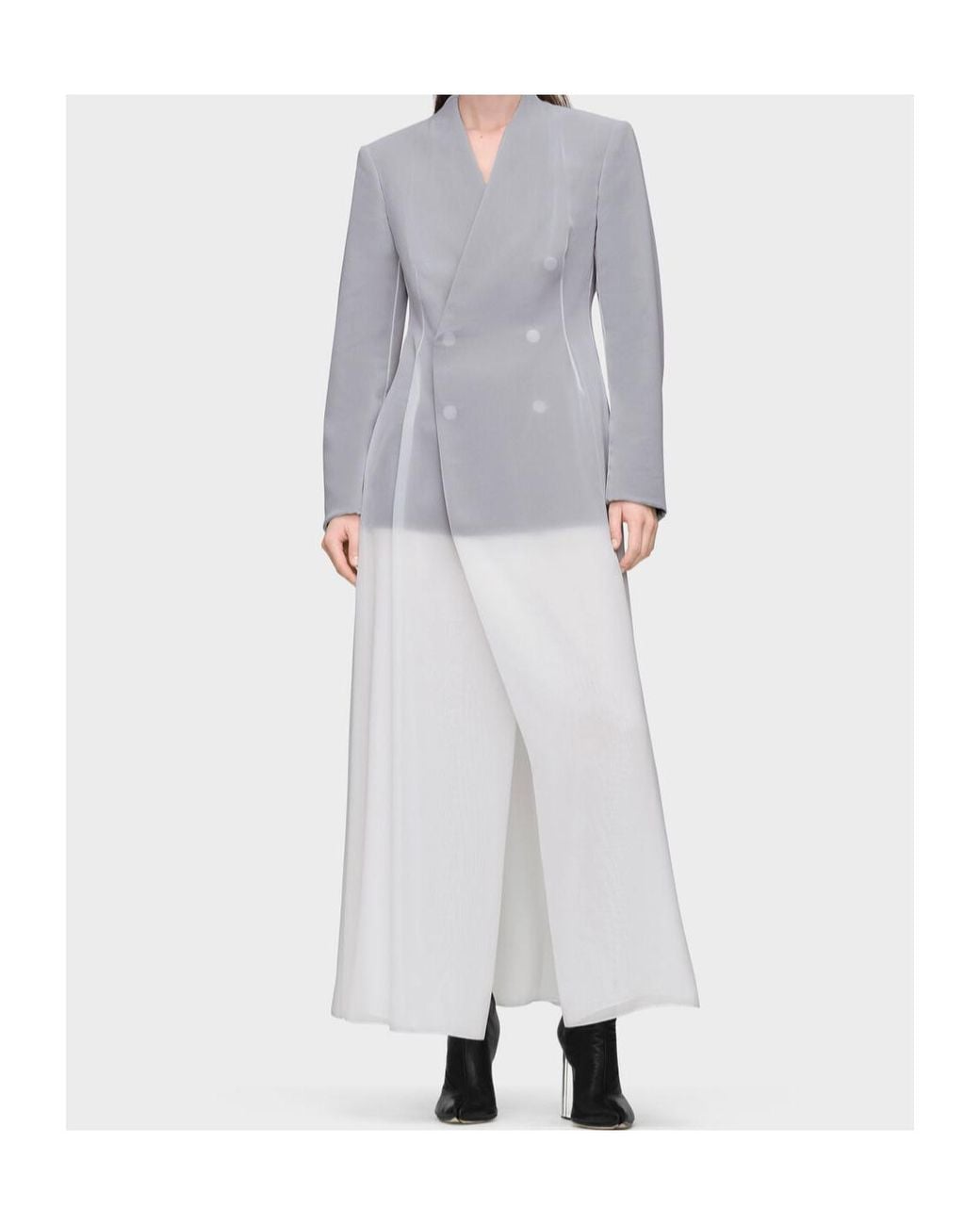Maison Margiela White Covered Tailored Maxi Dress