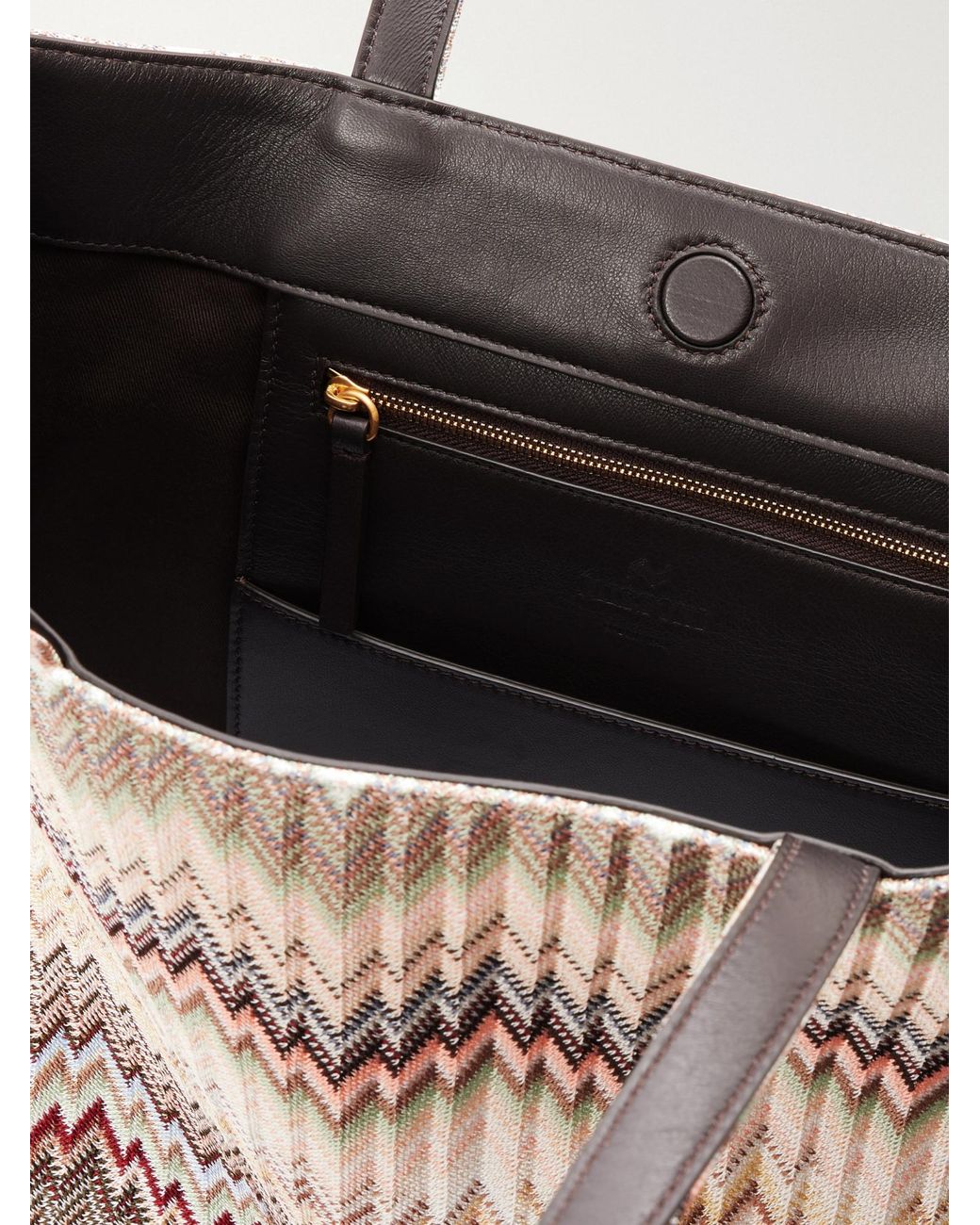 Missoni Natural Striped Woven Lurex Tote