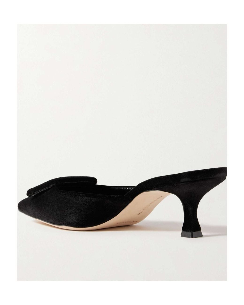 Manolo Blahnik Black Pointed High-Heeled Sandals
