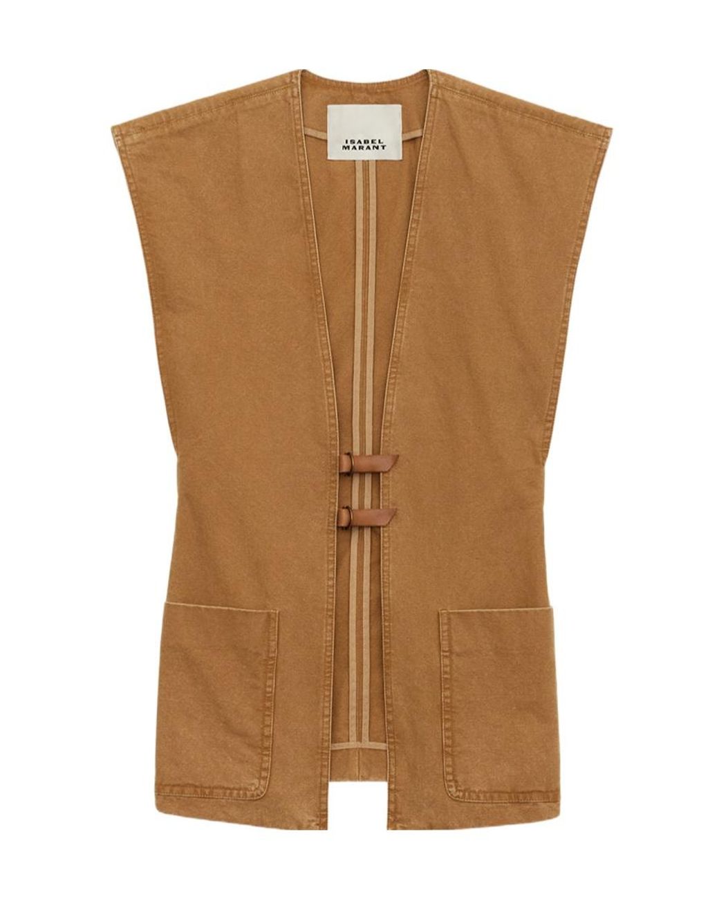Isabel Marant Brown Falila Buckle Fastened Waistcoat