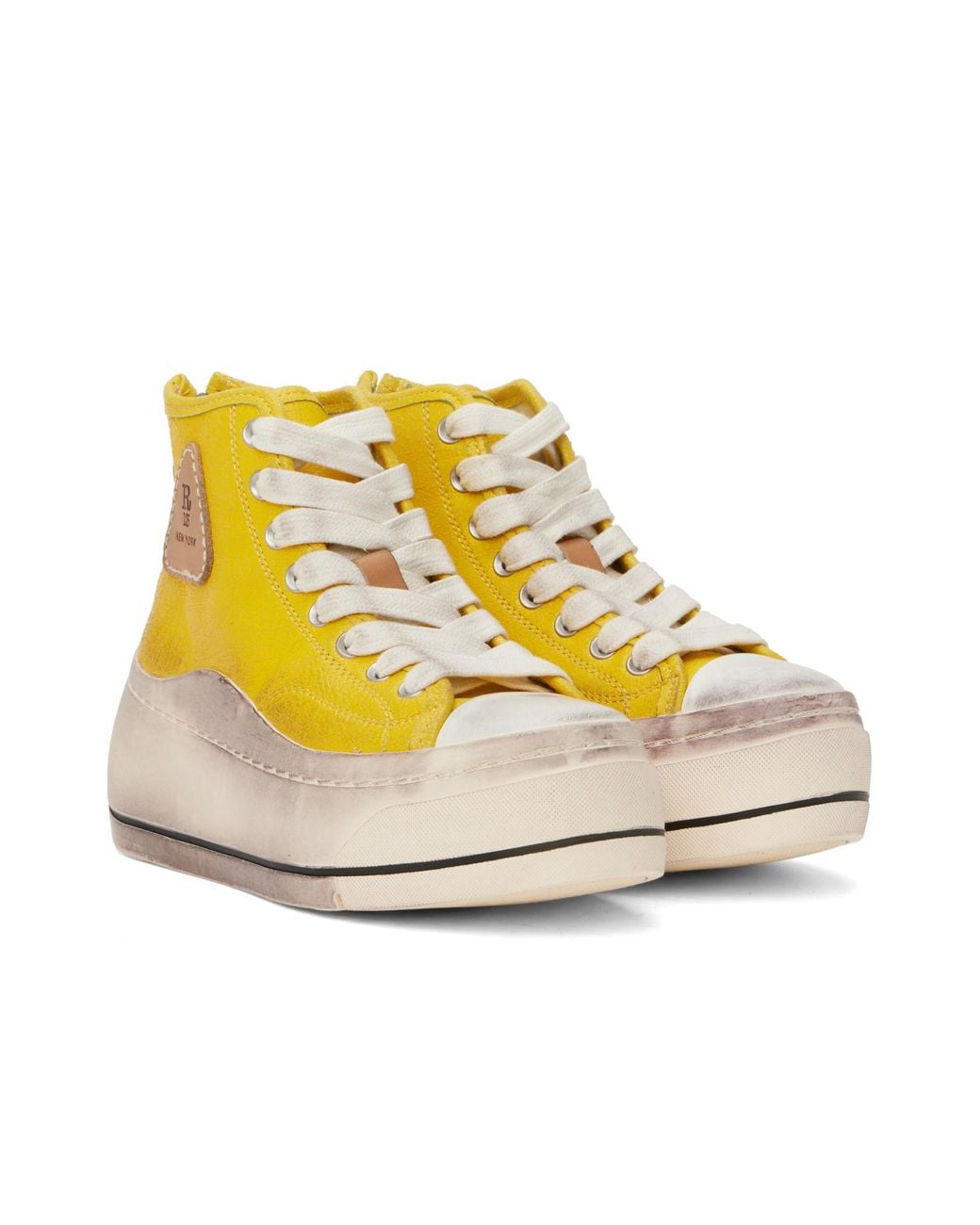 R13 Yellow Kurt High Top Sneakers
