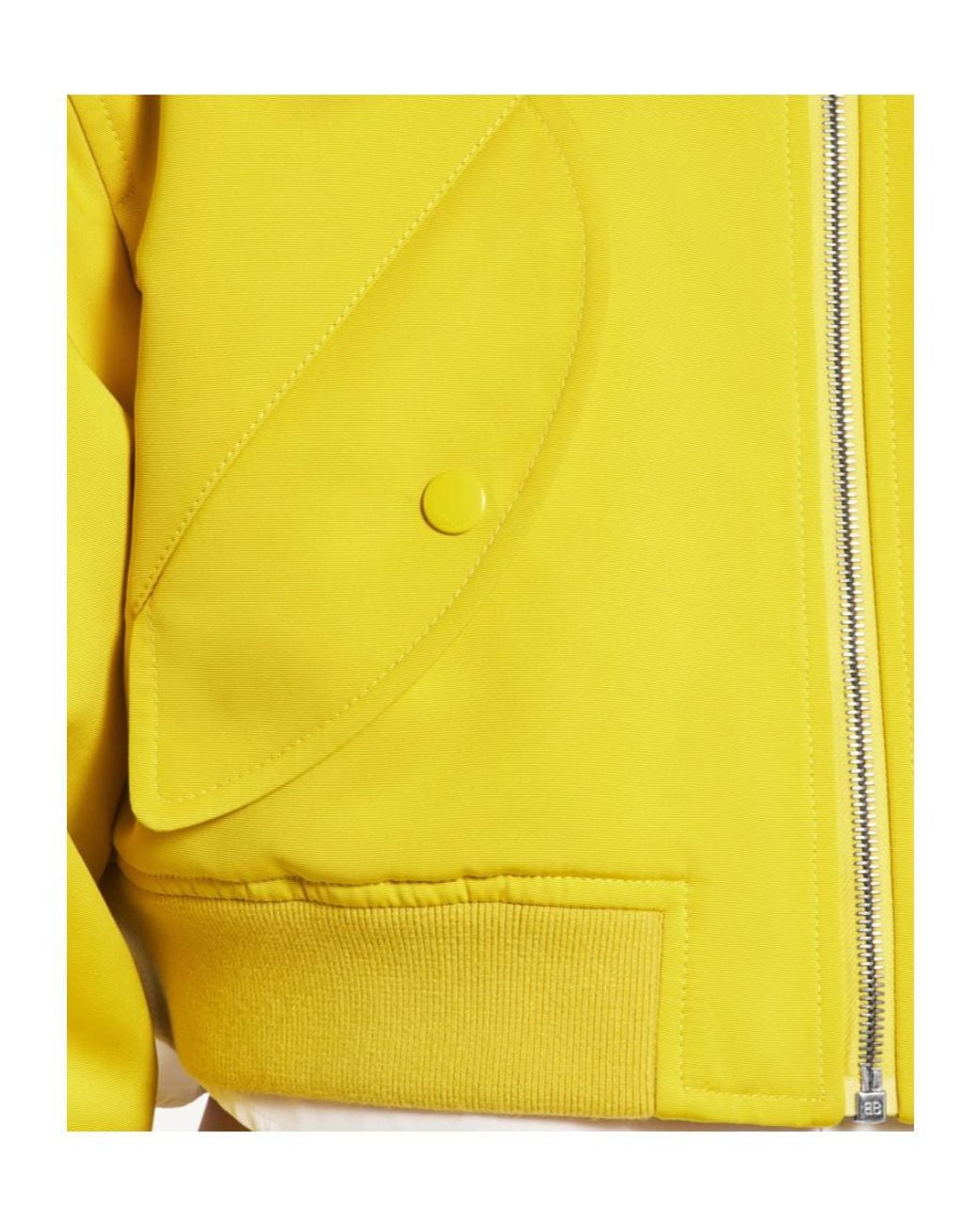 Balenciaga Yellow Cropped Bomber Jacket