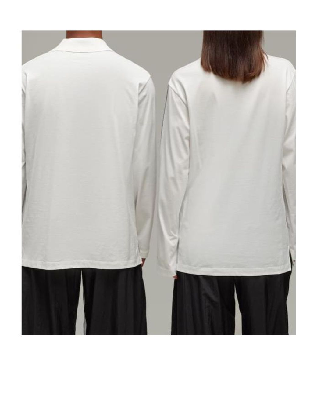 Y-3 White Graphic Logo Long Sleeve T-Shirt for men