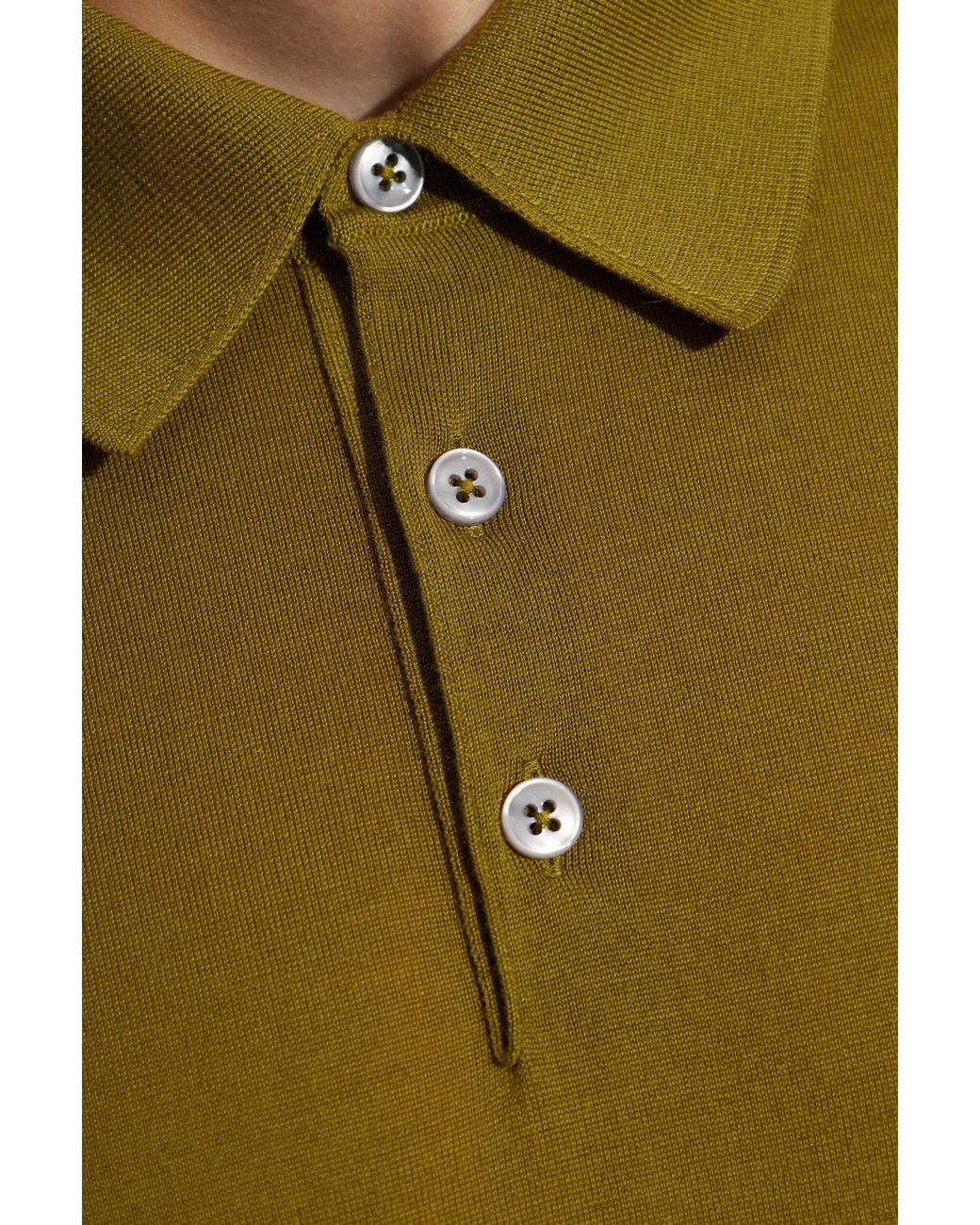 Dolce & Gabbana Green Long-Sleeve Polo Shirt for men