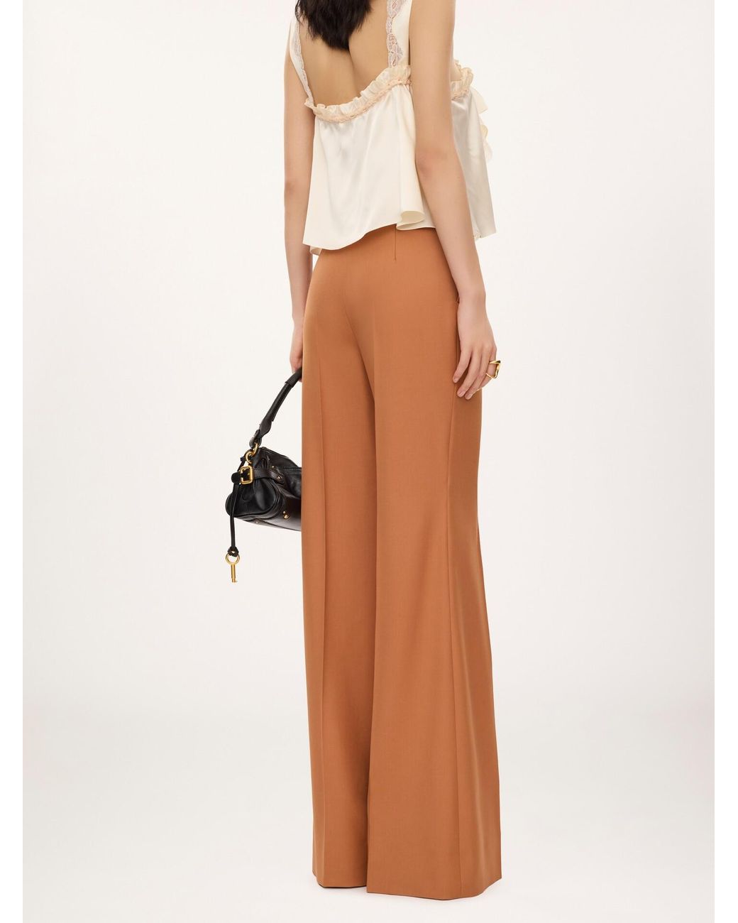 Chloé Brown Chloé Tailored Flared Pants