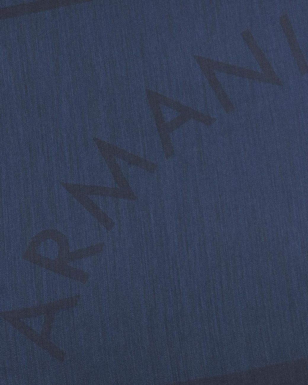 Armani Collezioni Blue Logo Scarf for men