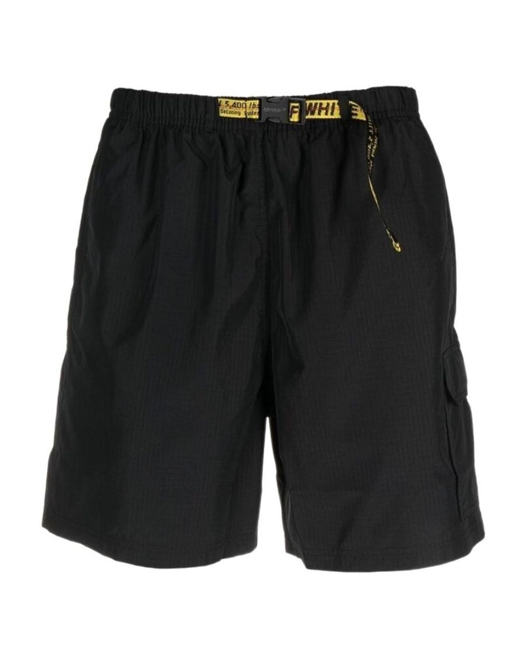 Off-White c/o Virgil Abloh Black Industrial-Strap Swimming Shorts for men