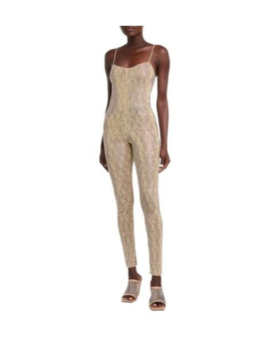 Stella McCartney Natural Embellished Lace Jumpsuit
