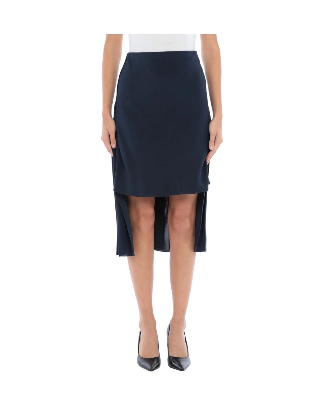 Chloé Blue Asymmetrical Minimalist Skirt