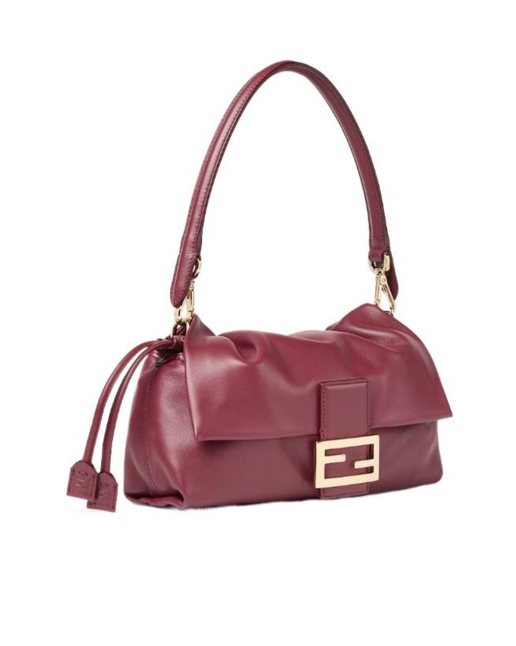 Fendi Purple Baguette Flap Shoulder Bag
