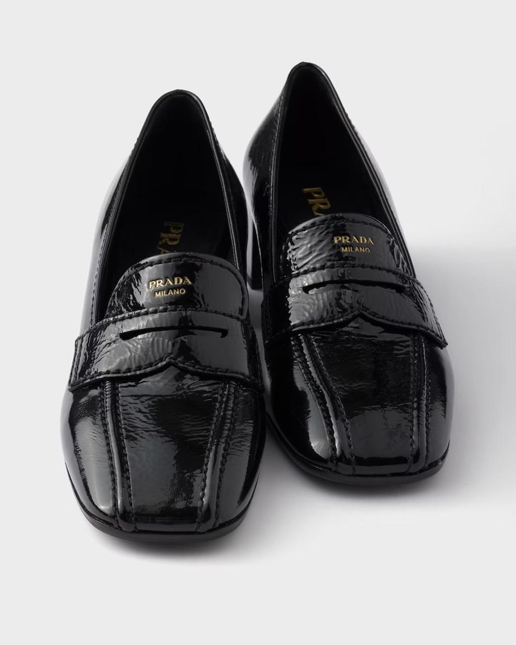 Prada Black Patent Leather Loafers