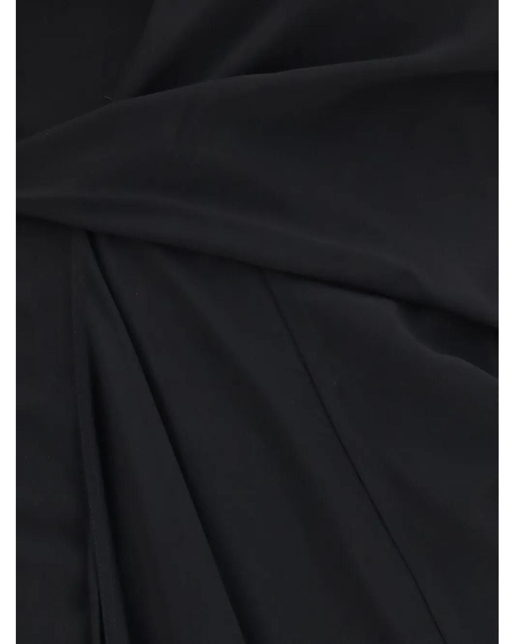 Rick Owens Black Wrap Draped Long Dress