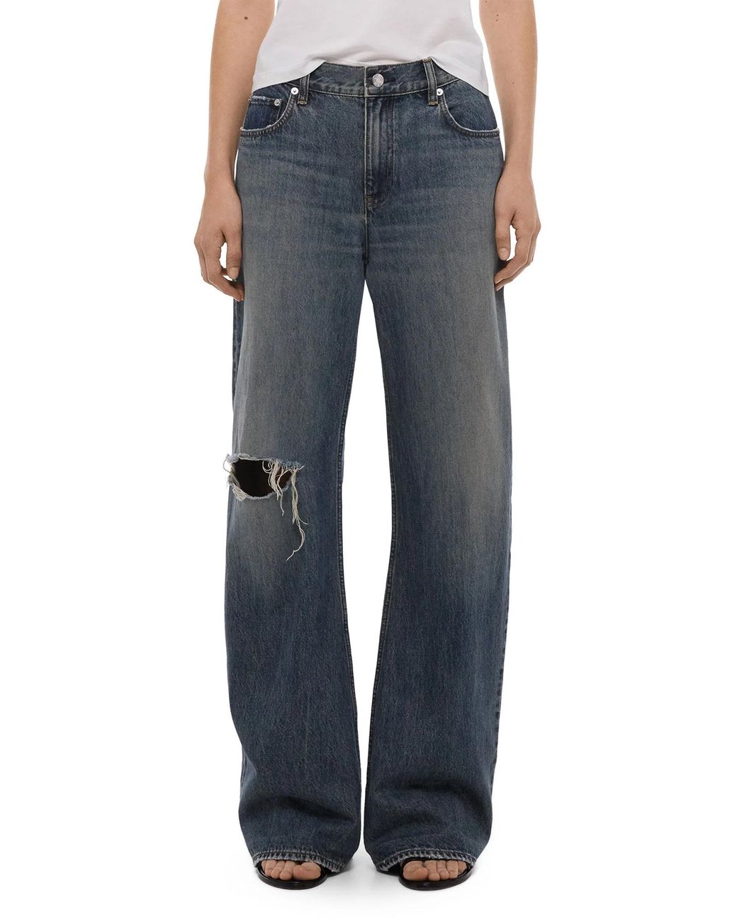 Helmut Lang Blue Ripped Jeans