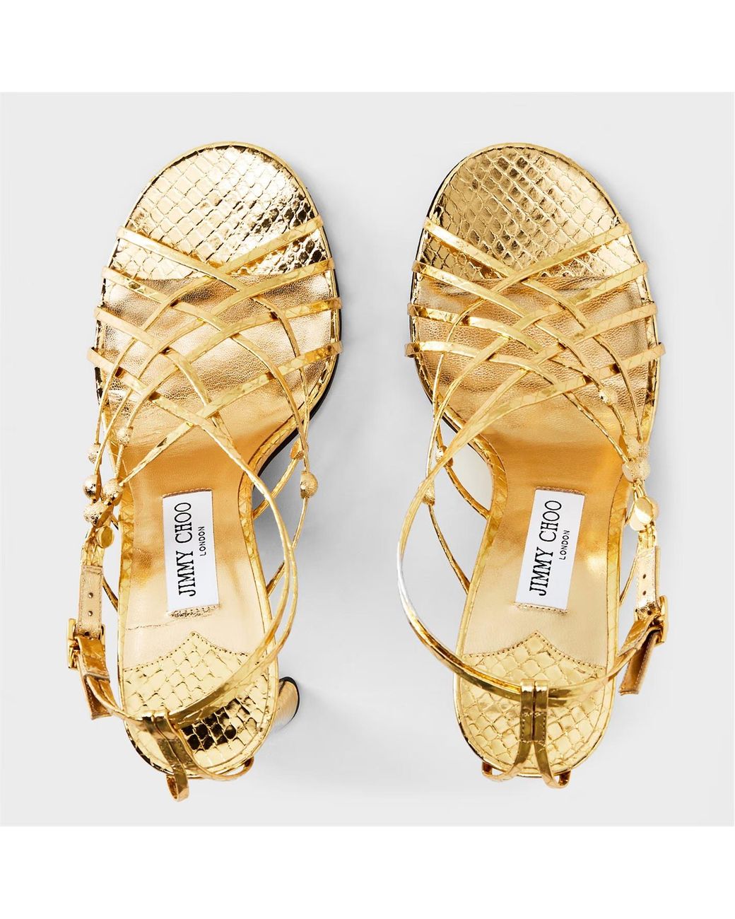 Jimmy Choo Metallic Felice 95 Sculptural High-Heeled Sandals