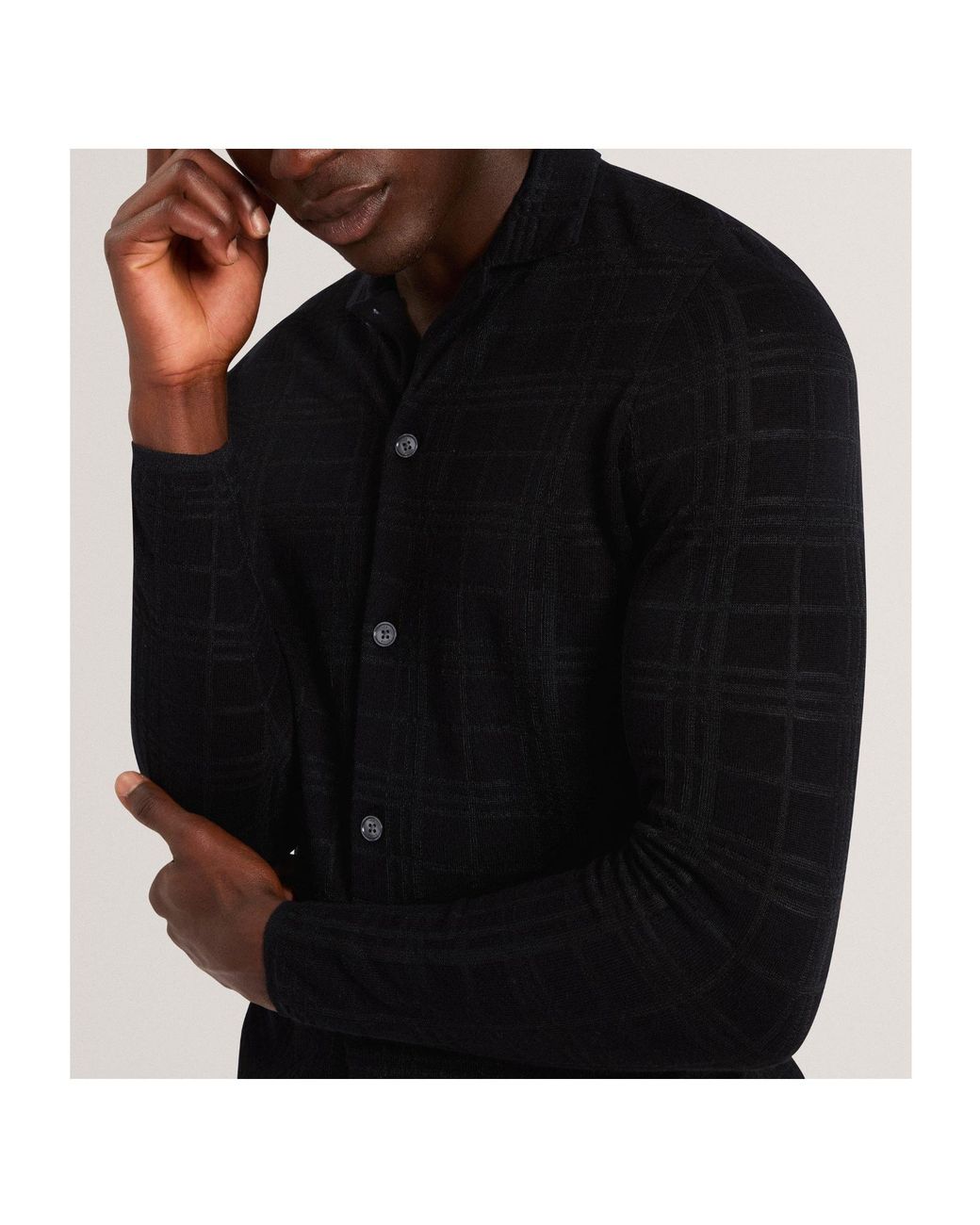 Balmain Black Lapel Shirt for men