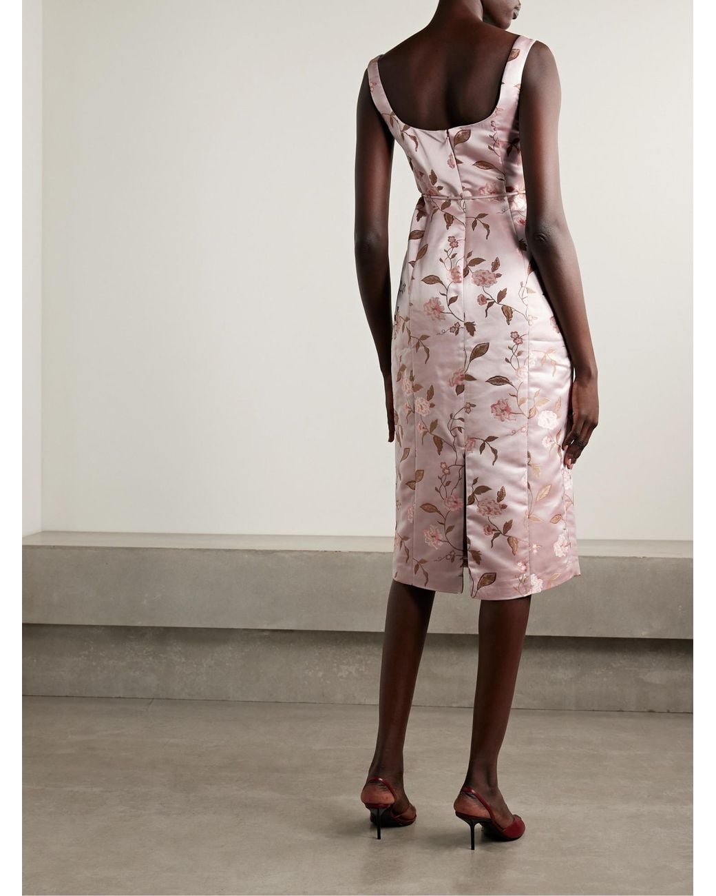 Staud Pink Elegant Fitted Dress