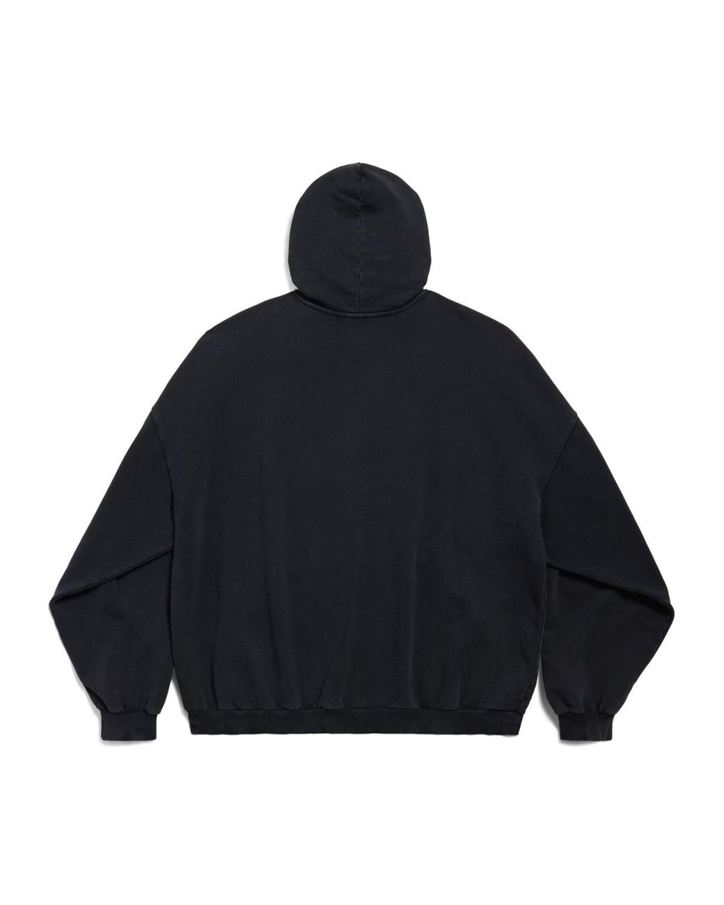 Balenciaga Blue Cotton Hooded Sweatshirt for men