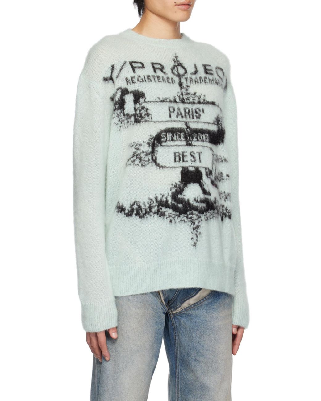 Y. Project White Paris' Best Logo-Jacquard Jumper for men