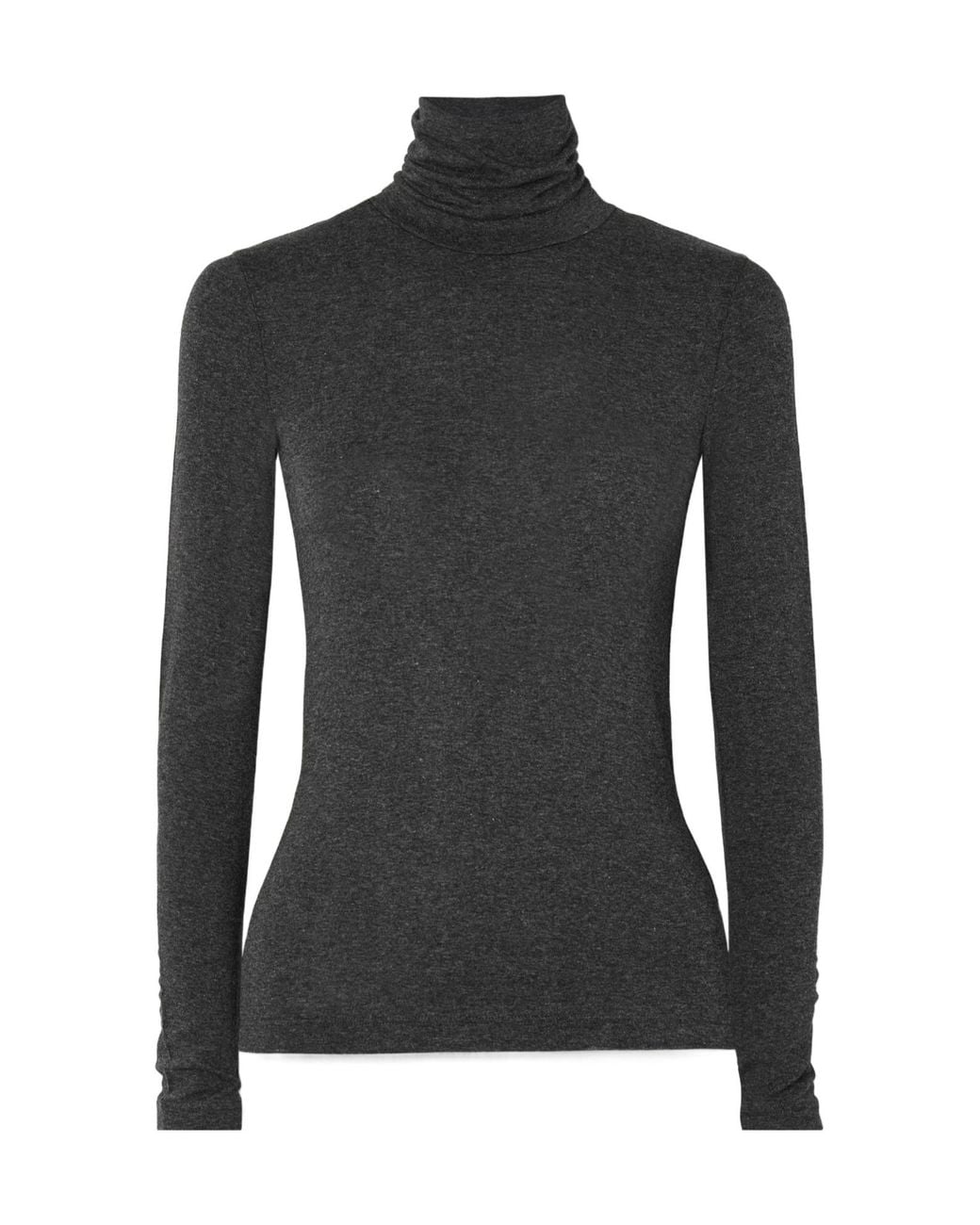 Agolde Black Pascale Stretch Knit Turtleneck Sweater