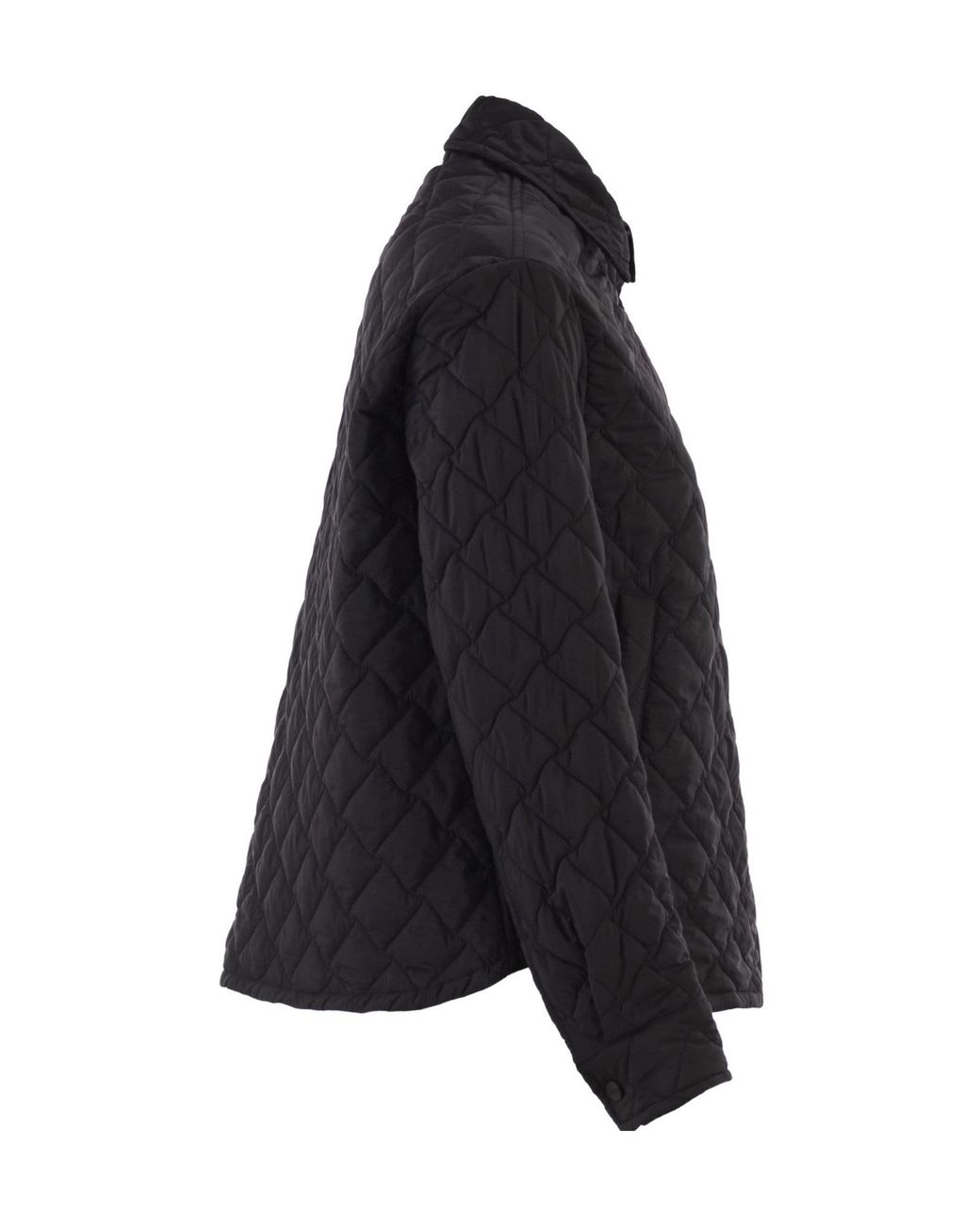 Herno Black Quilted Button-Up Jacket