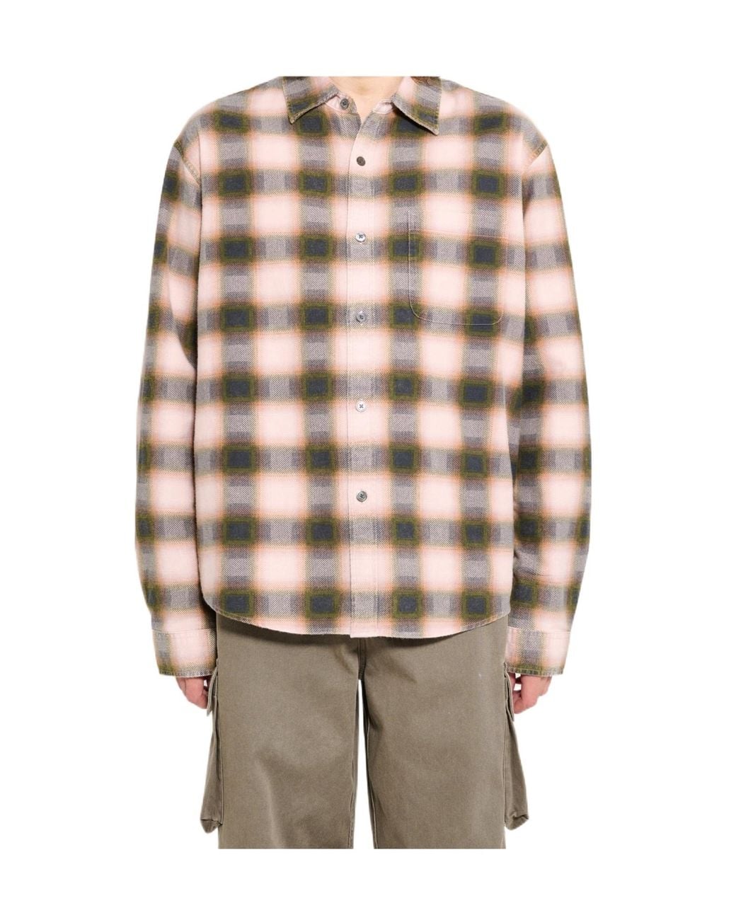 Stussy Natural Stüssy Checkered Button-Up Shirt for men