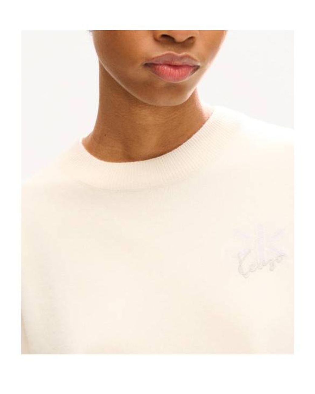 KENZO White Double K' Jumper