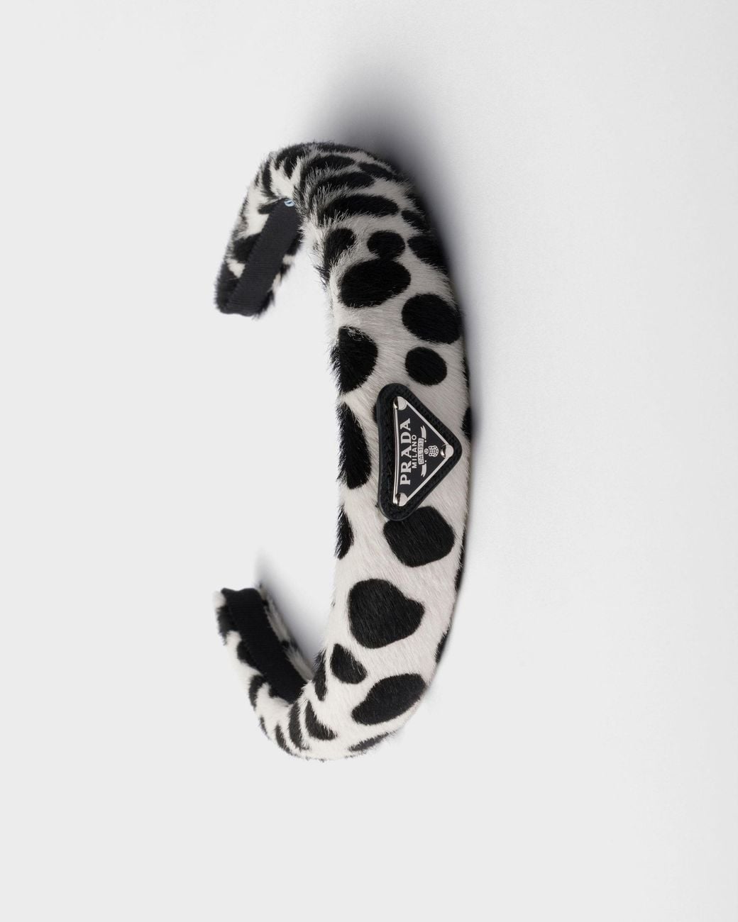 Prada Black Printed Calf Hair Headband