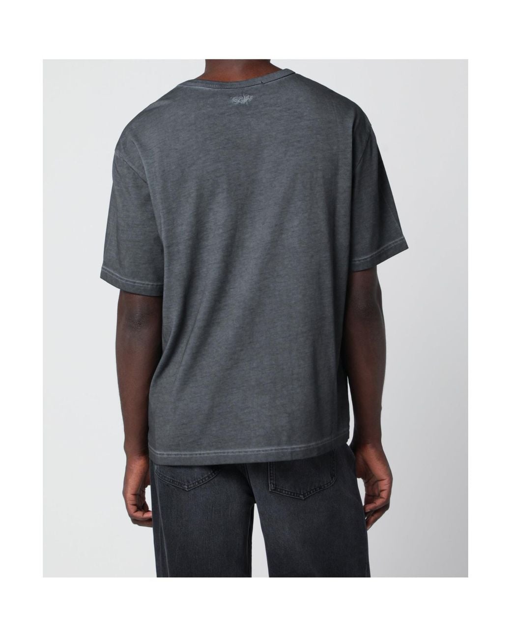 Séfr Gray Crew-Neck Short-Sleeve T-Shirt for men