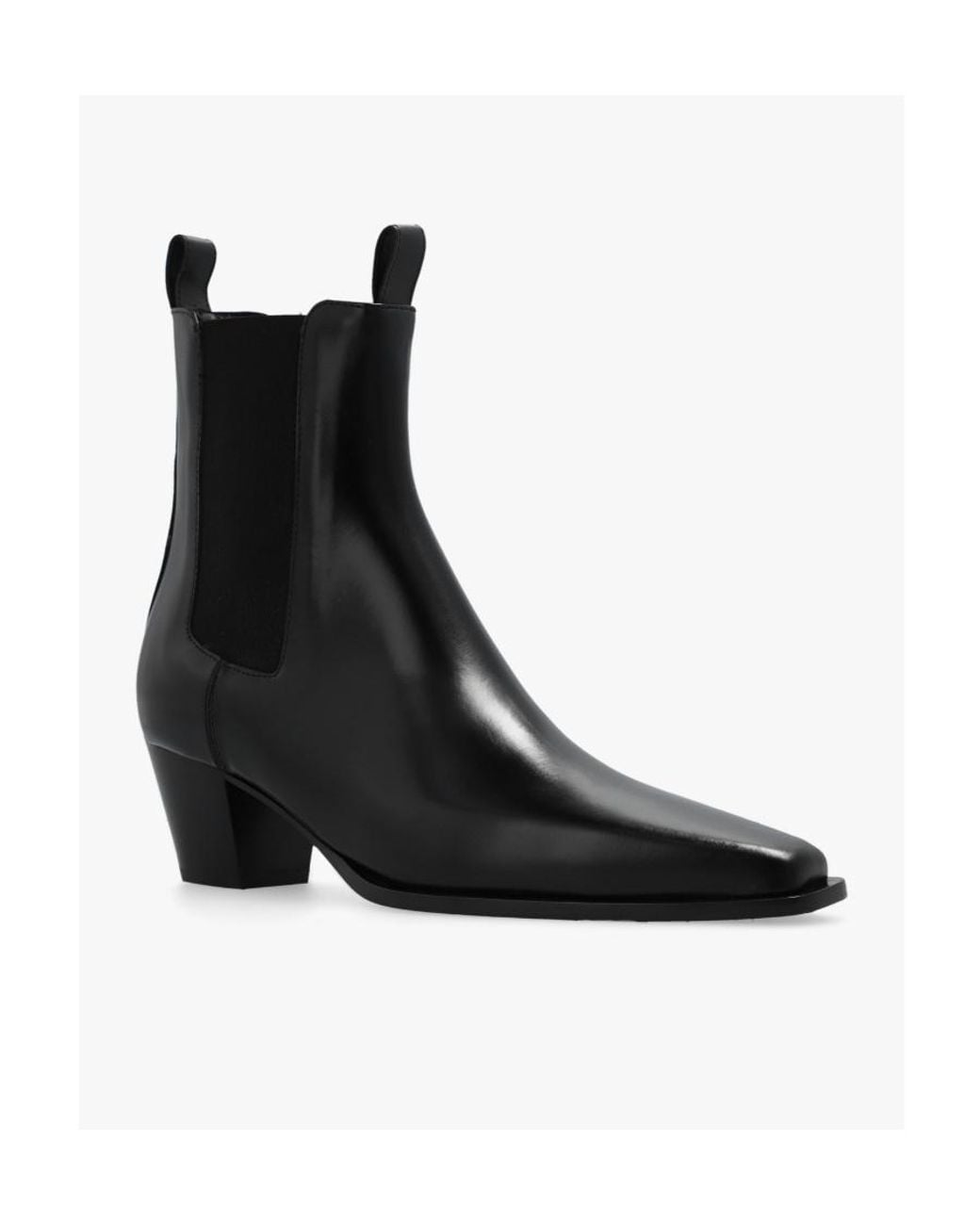 Totême Black Totême The City Pointed-Toe Chelsea Boot
