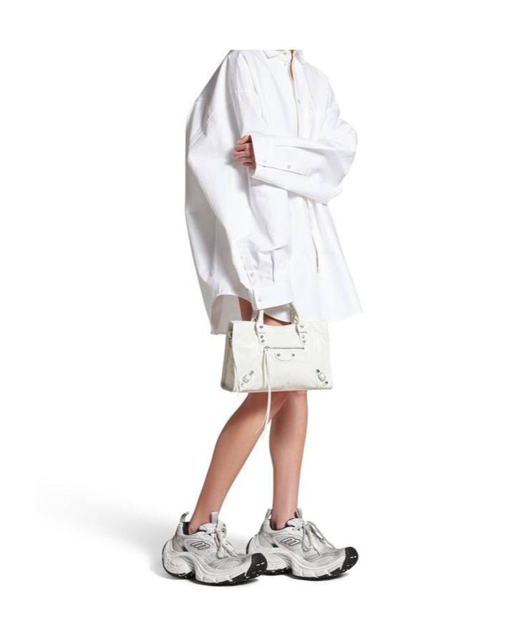 Balenciaga White Le City Small Bag