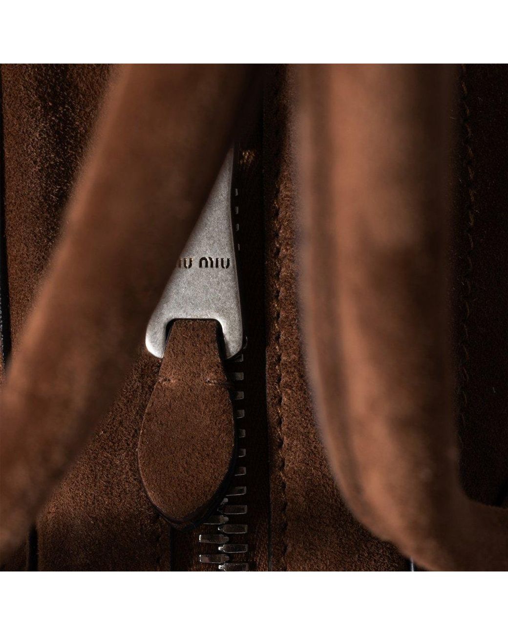 Miu Miu Brown Vivant Suede Bag