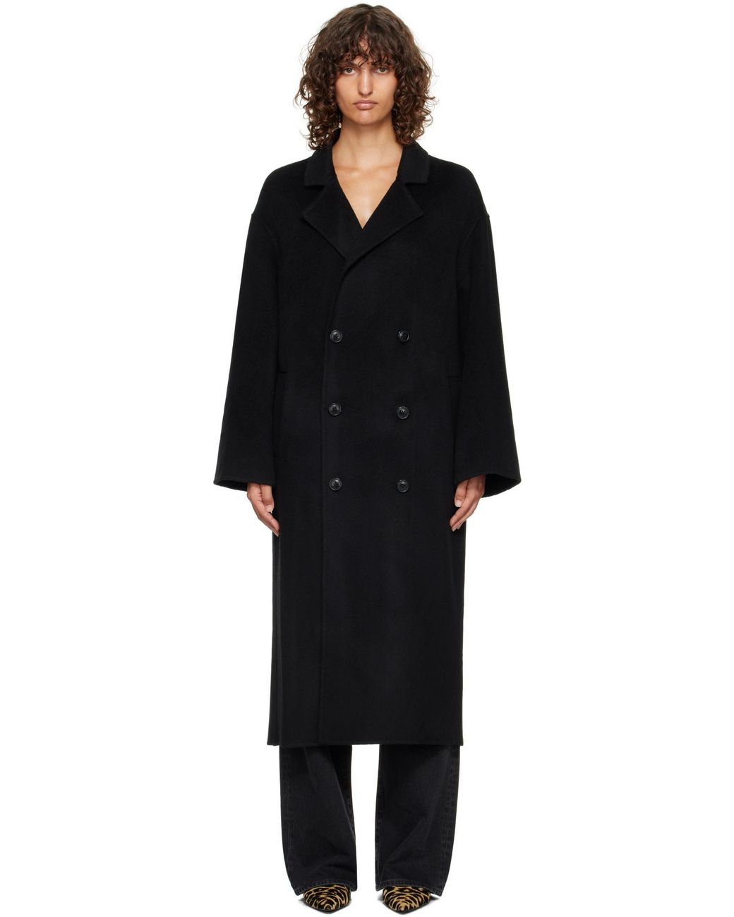 Loulou de Saison Gray Borneo Double-Breasted Coat