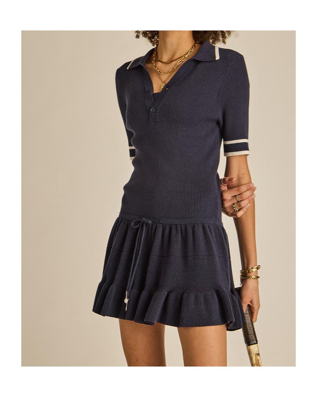 The Upside Blue Plume Mini Dress