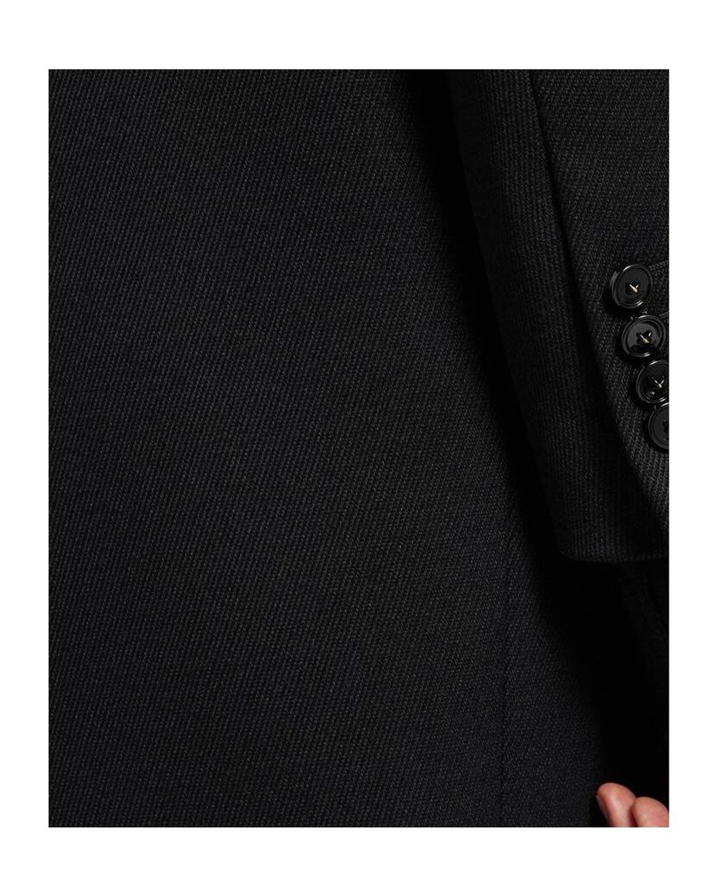 Balenciaga Black Long Hooded Double-Breasted Coat