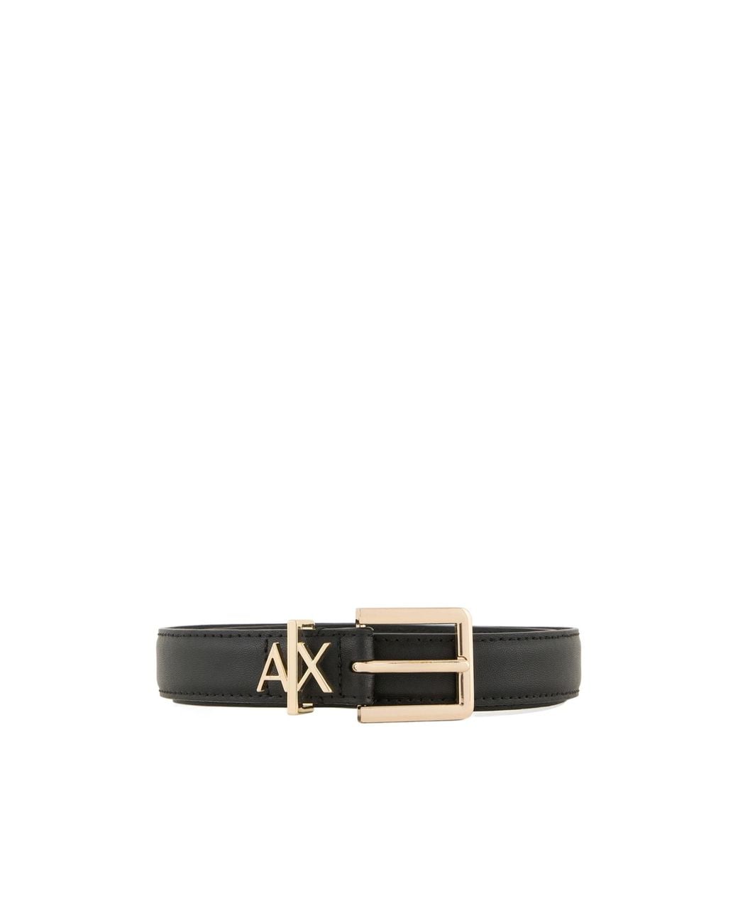 ARMANI EXCHANGE White Leather Belt