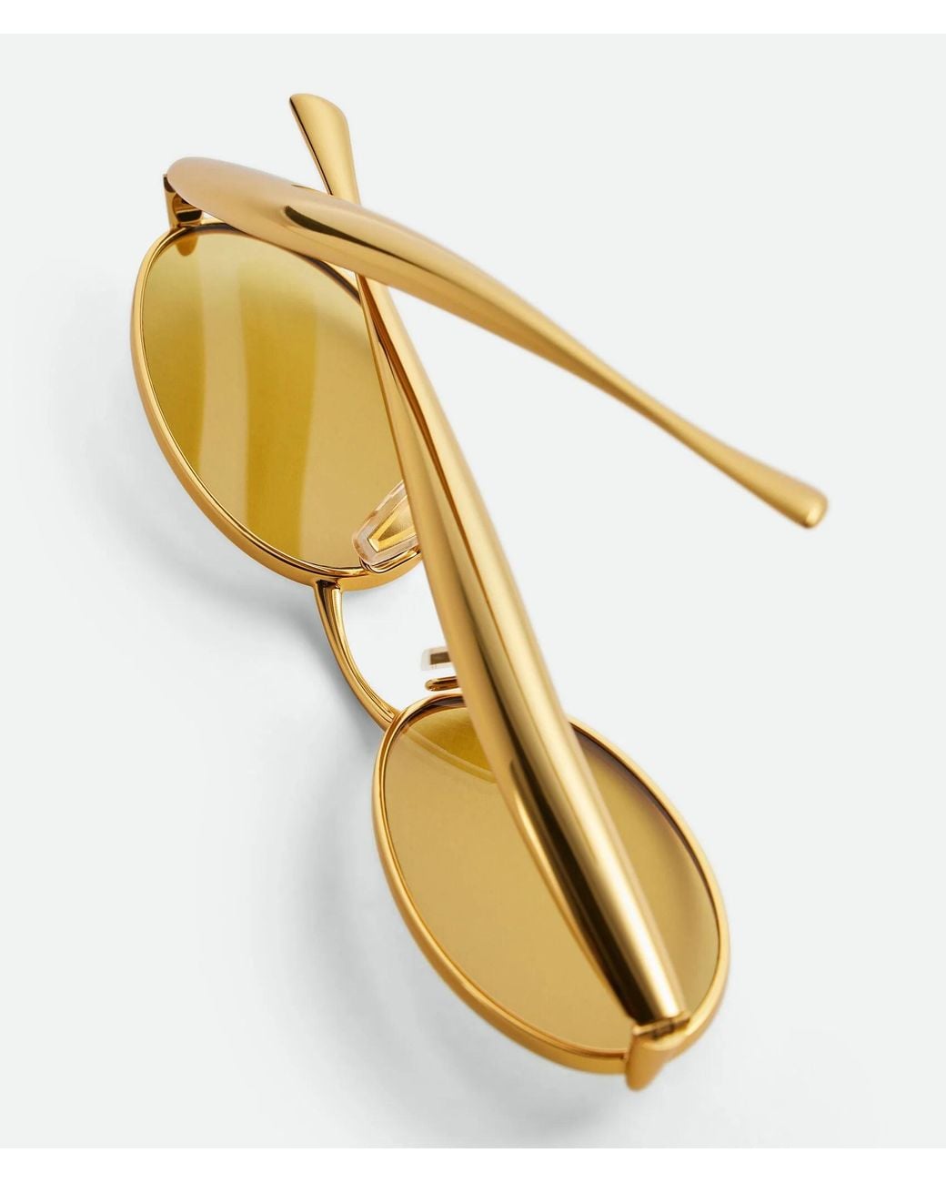 Bottega Veneta Metallic Eyewear Sardine Oval Sunglasses for men