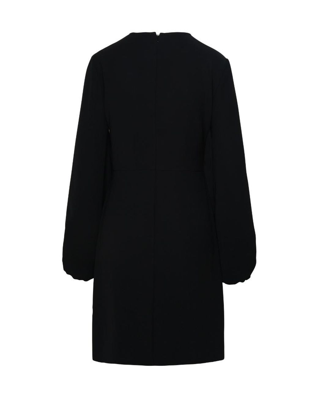 P.A.R.O.S.H. Black Long-Sleeved A-Line Mini Dress