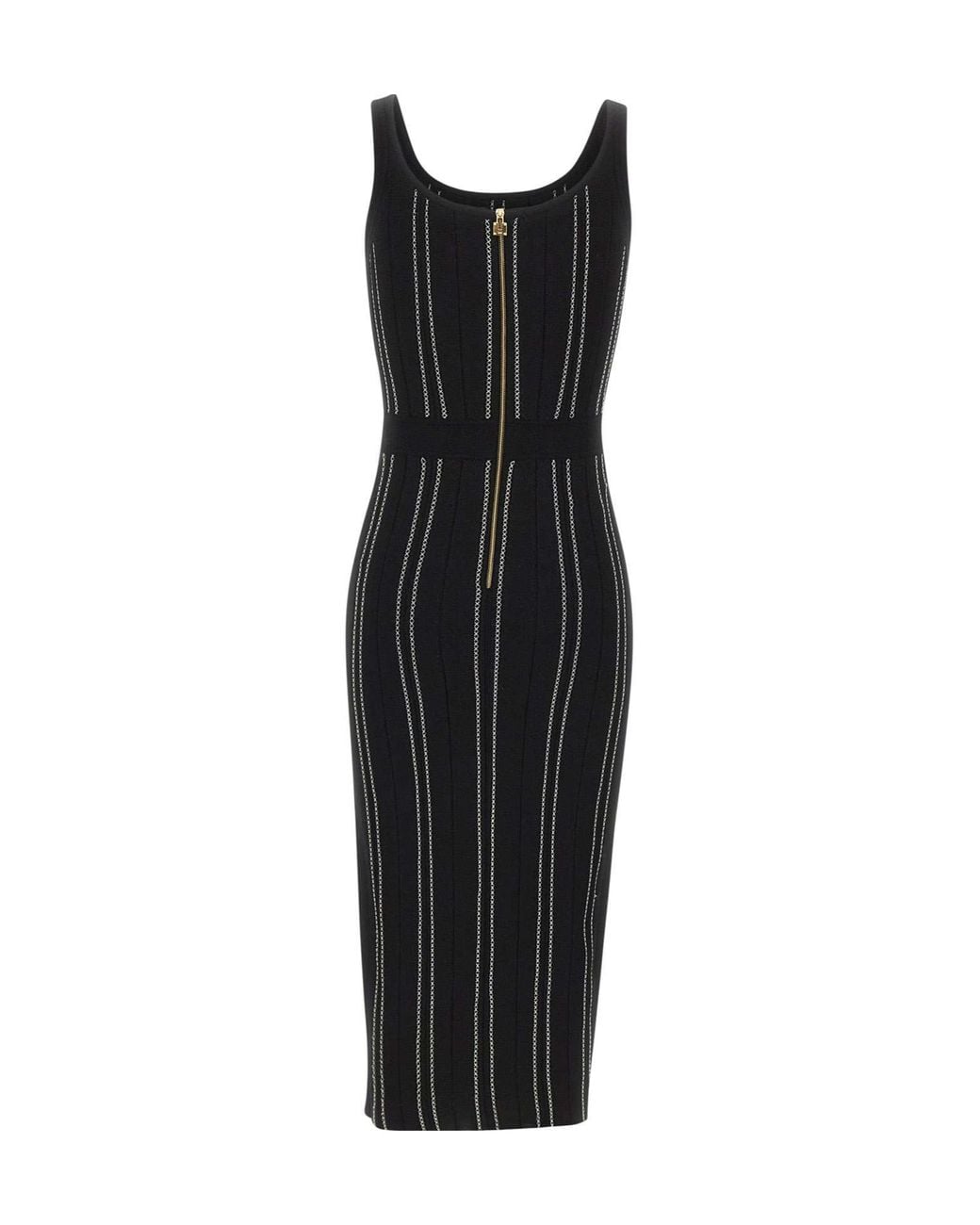Elisabetta Franchi Black Origami-Style Knit Dress