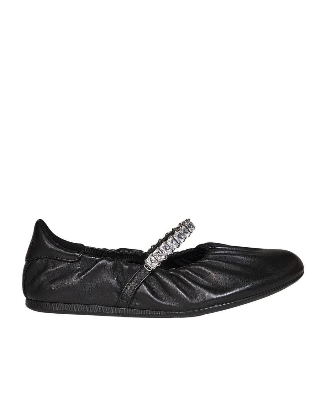 Jimmy Choo Black Pleated Flats