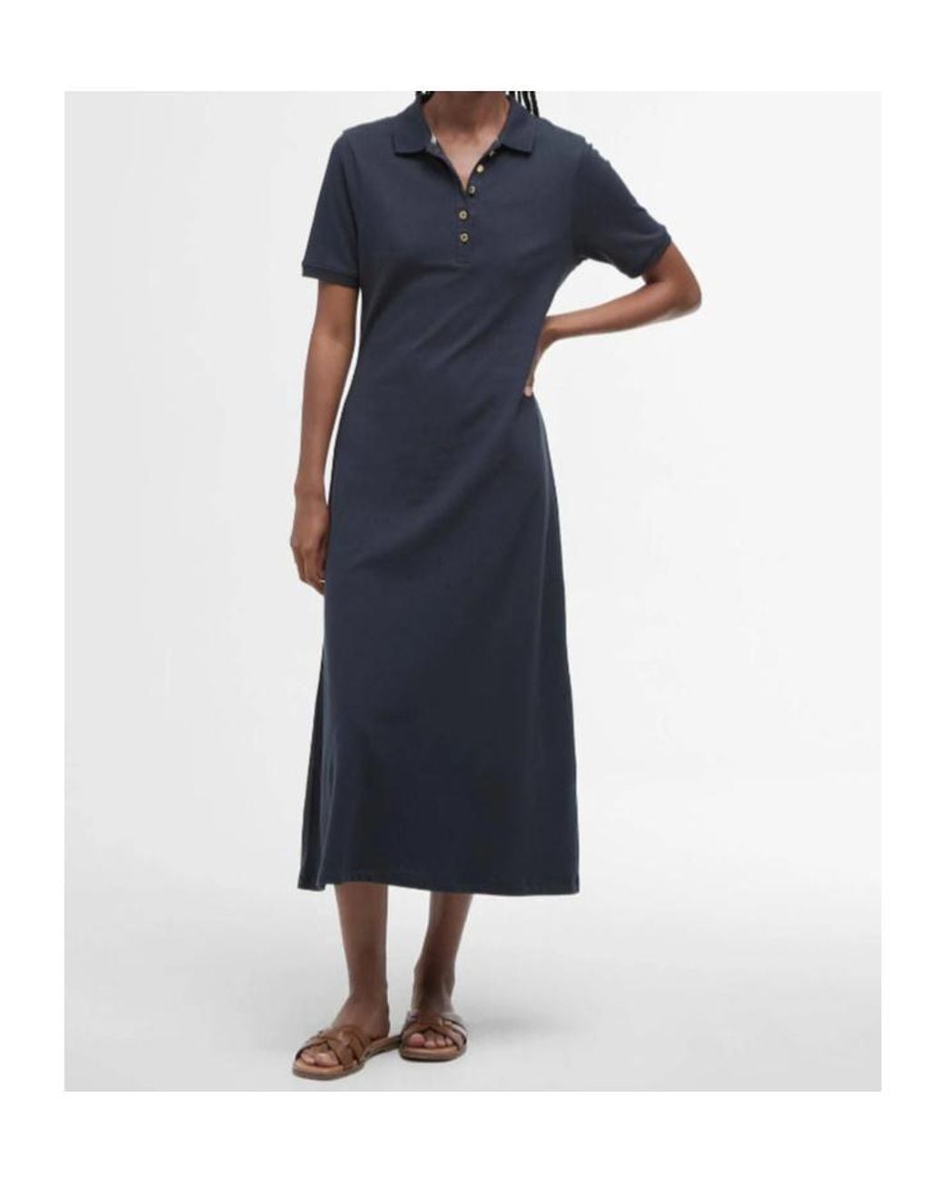 Barbour Blue Celeste Polo Midi Dress
