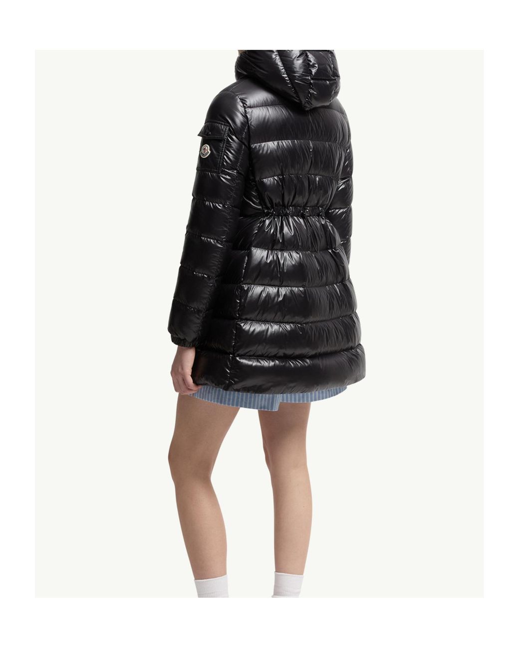 Moncler Black Courcelles Hooded Mid-Length Padded Jacket