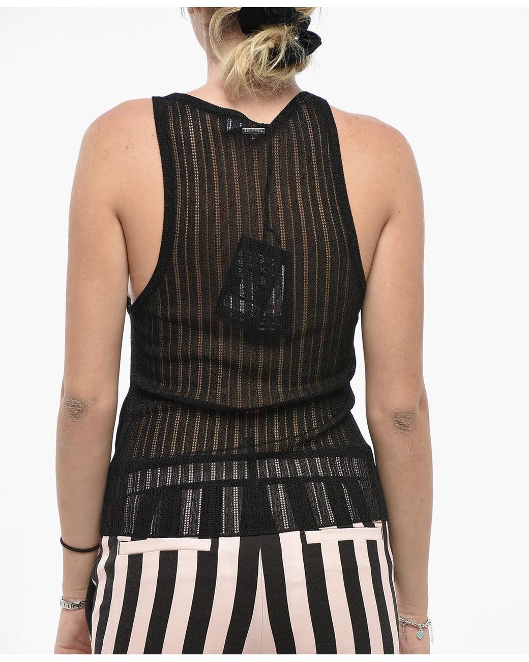 DSquared² Black Striped Blouse