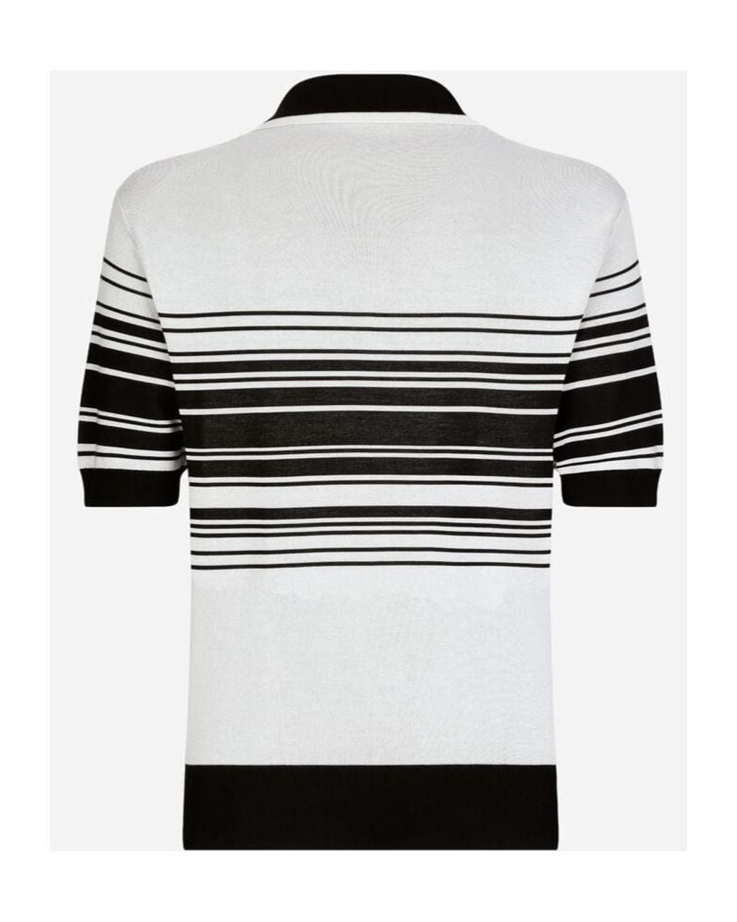 Dolce & Gabbana Black Silk Polo Shirt for men