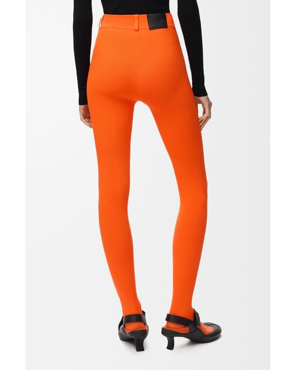 Loewe Orange Elasticated Waist Slim Fit Leggings