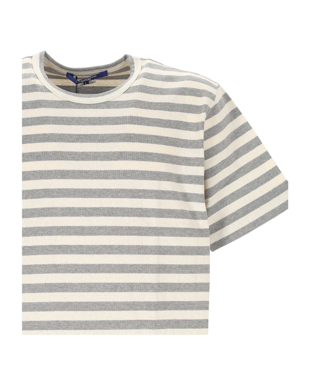 Junya Watanabe White Horizontal-Stripe T-Shirt for men