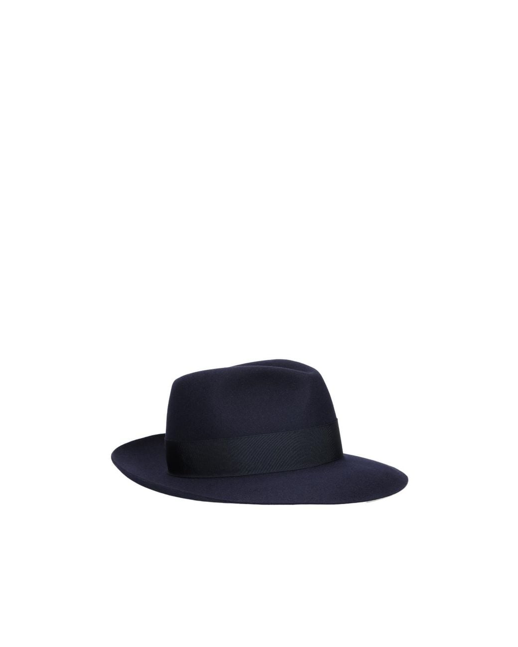 Borsalino Blue Ribbon-Trim Felted Fedora for men