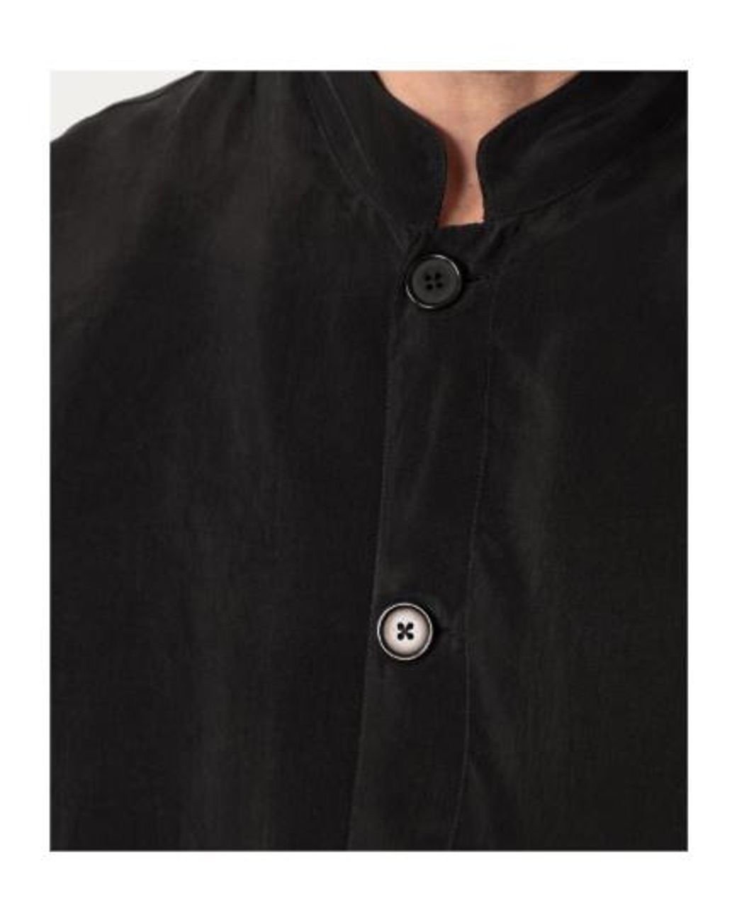 Officine Generale Black Officine Générale Stand-Collar Buttoned Jacket for men