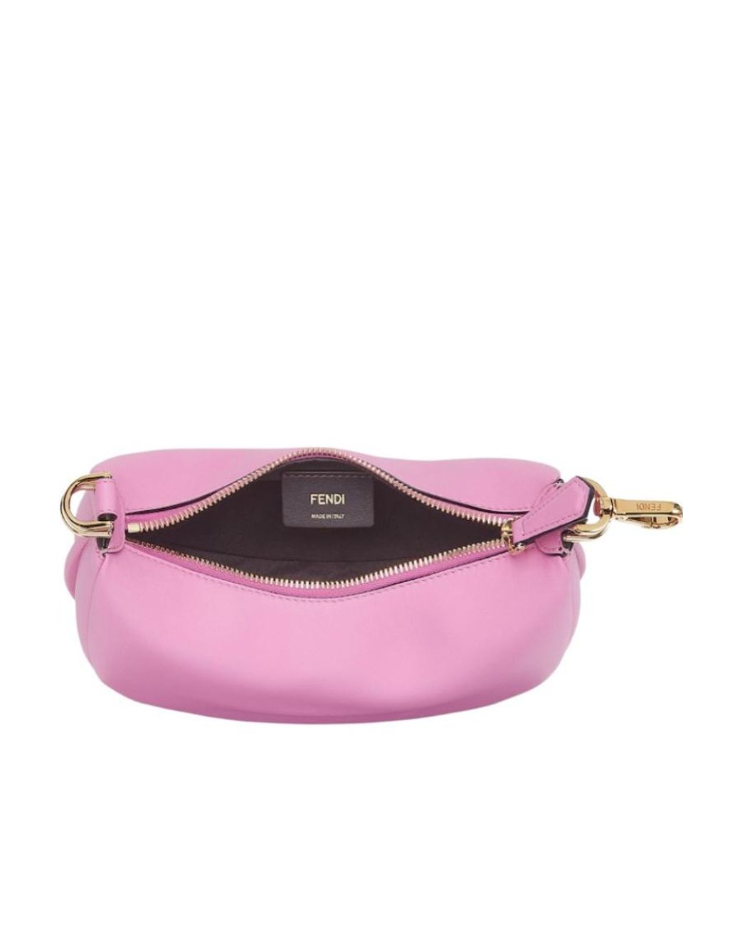 Fendi Pink Logo Plaque Mini Hobo Bag